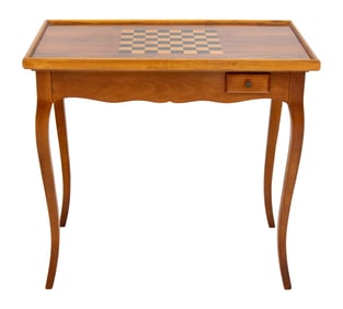 French Inlaid Mahogany Tric-Trac Games Table