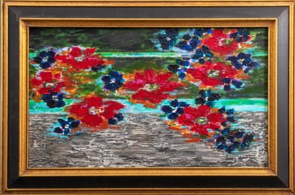 Kayo Lennar Floral Composition Oil on Canvas