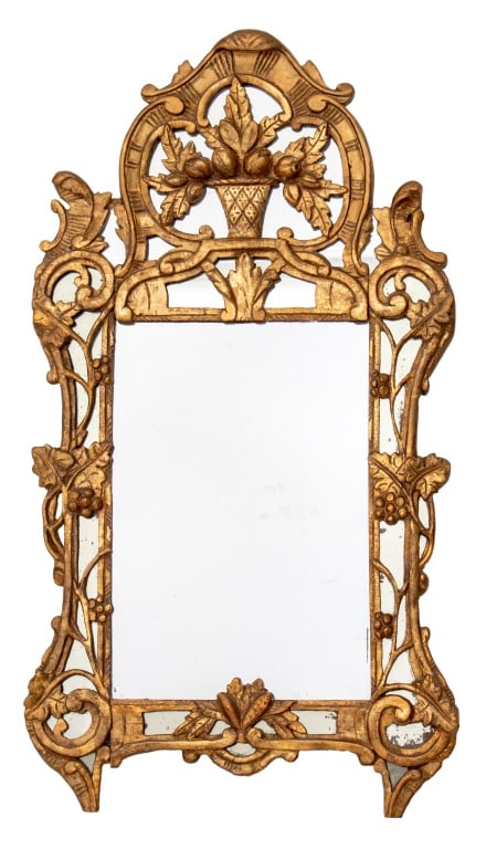 Louis XVI Style Giltwood Marginal Framed Mirror (1 of 6)