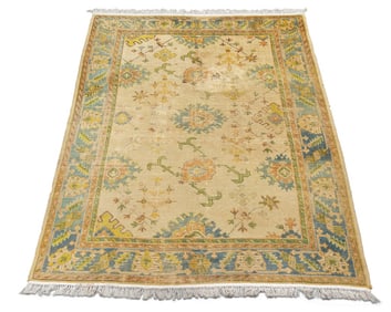 Oushak Geometric Carpet, 10' x 7'