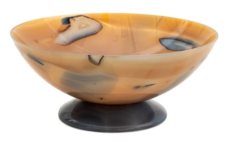 Sherle Wagner Banded Agate Tazza