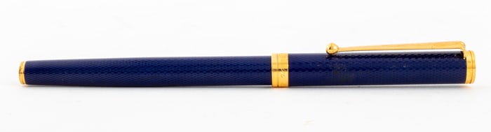 Cassegrain Blue Lacquer 18K Gold Nib Fountain Pen
