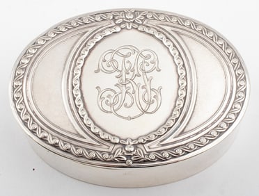 French Louis XVI Style Sterling Silver Snuffbox
