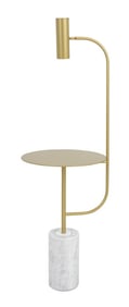 Pasteur Gilt Metal Pedestal Floor Lamp