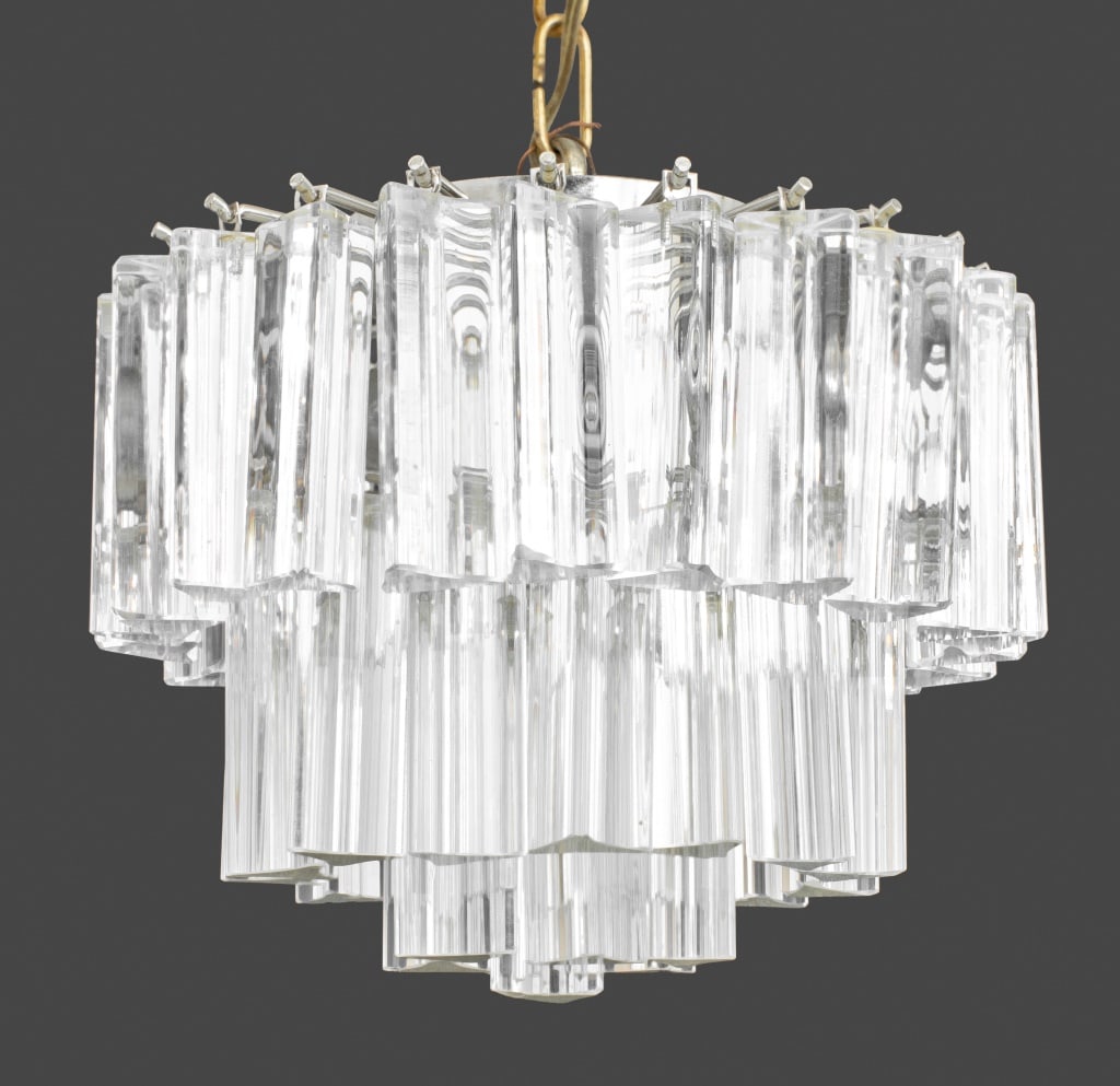 Murano Triedri Glass Pendant Chandelier (1 of 6)