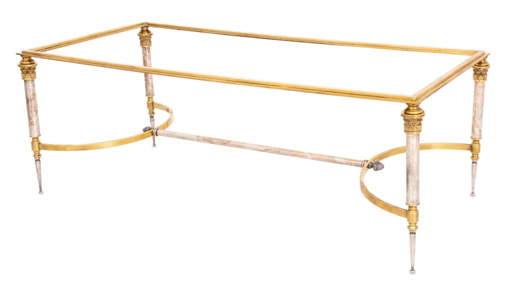 Maison Jansen Style Brass and Chrome Coffee Table (1 of 4)