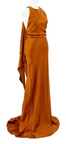 Ralph Rucci "Chado" Hammered Silk Blend Gown