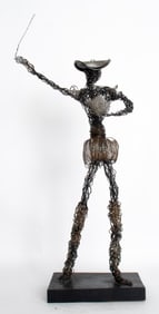 Don Quixote Mixed Media Wire Sculpture