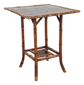 Aesthetic Movement Lacquered Bamboo Side Table
