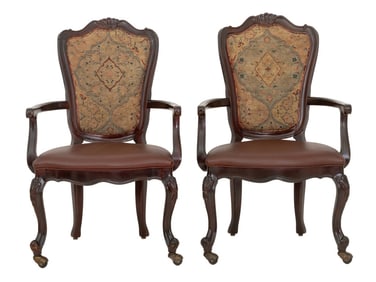 Venetian Lacquered Armchairs, Pair