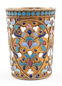 D. Nikitin Russian Gilt & Enamel Cordial Cup