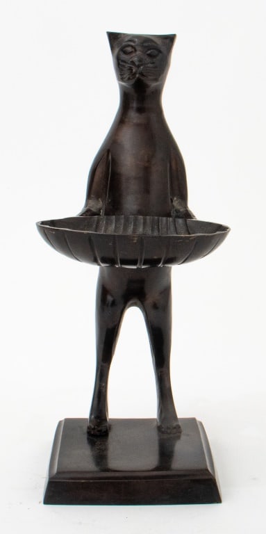 After Diego Giacometti Brass Cat Butler Sculpture (1 of 8)