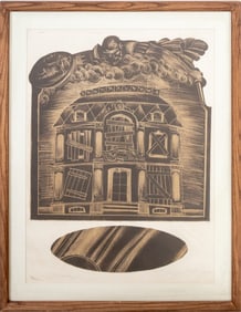 Russian School "Enchanted House" Etching