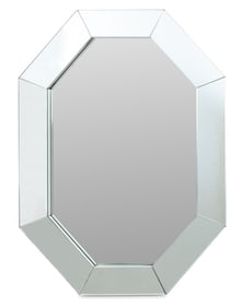 Mid-Century Modern Octagonal Paneled Mirror