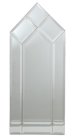 Art Deco Style Beveled Glass Wall Mirror