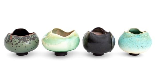 Charlie Olson Porcelain Tea Bowls, 4