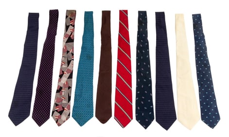 Christian Dior, Etc. French Designer Silk Ties, 10