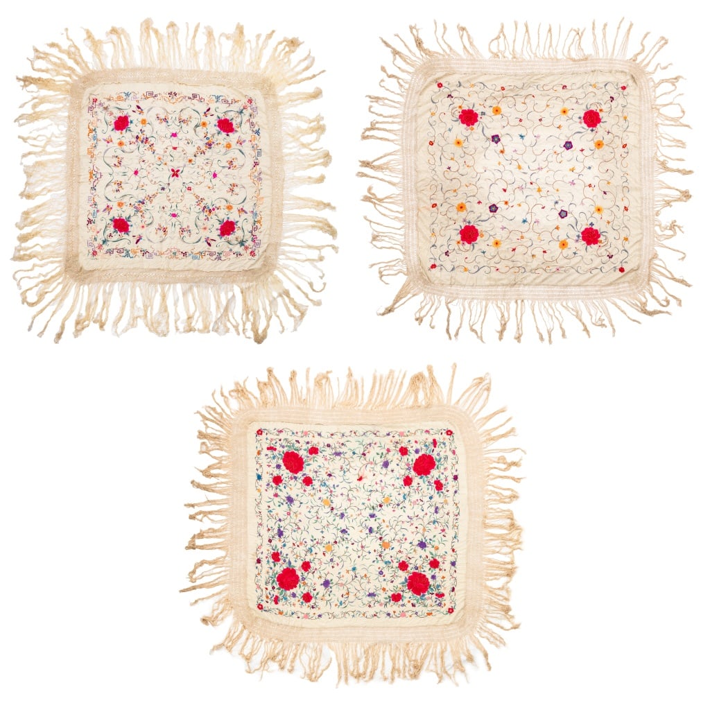 Embroidered Silk Piano Shawls, 3 (1 of 11)
