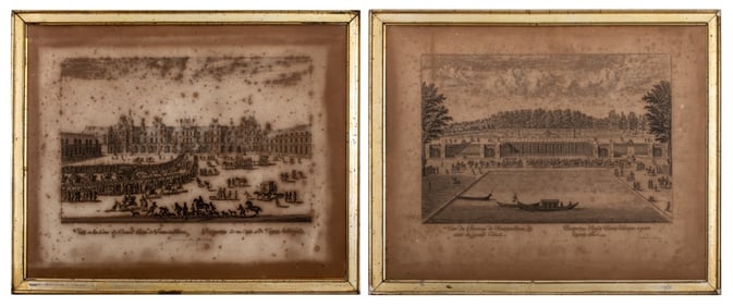 Israel Silvestre "Fontainebleau" Engraving, 2