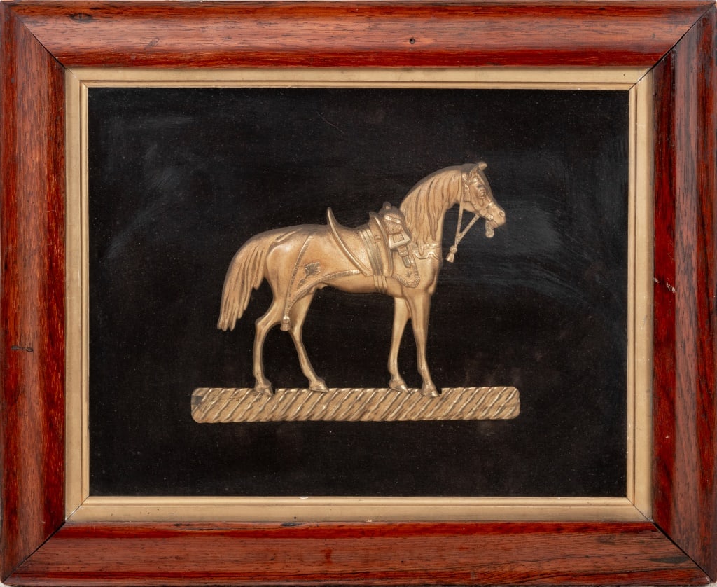 Victorian Gilt Metal Plaque of Marengo (1 of 5)