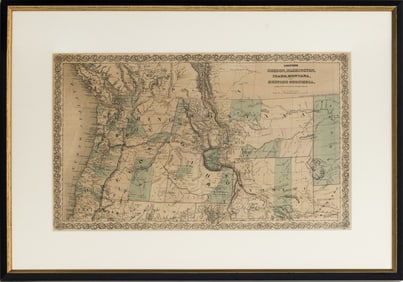 Colton's Northwestern U.S. Hand-Colored Engraving