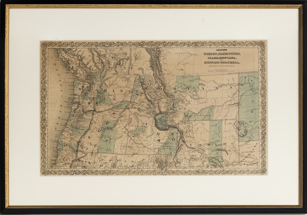 Colton's Northwestern U.S. Hand-Colored Engraving (1 of 5)