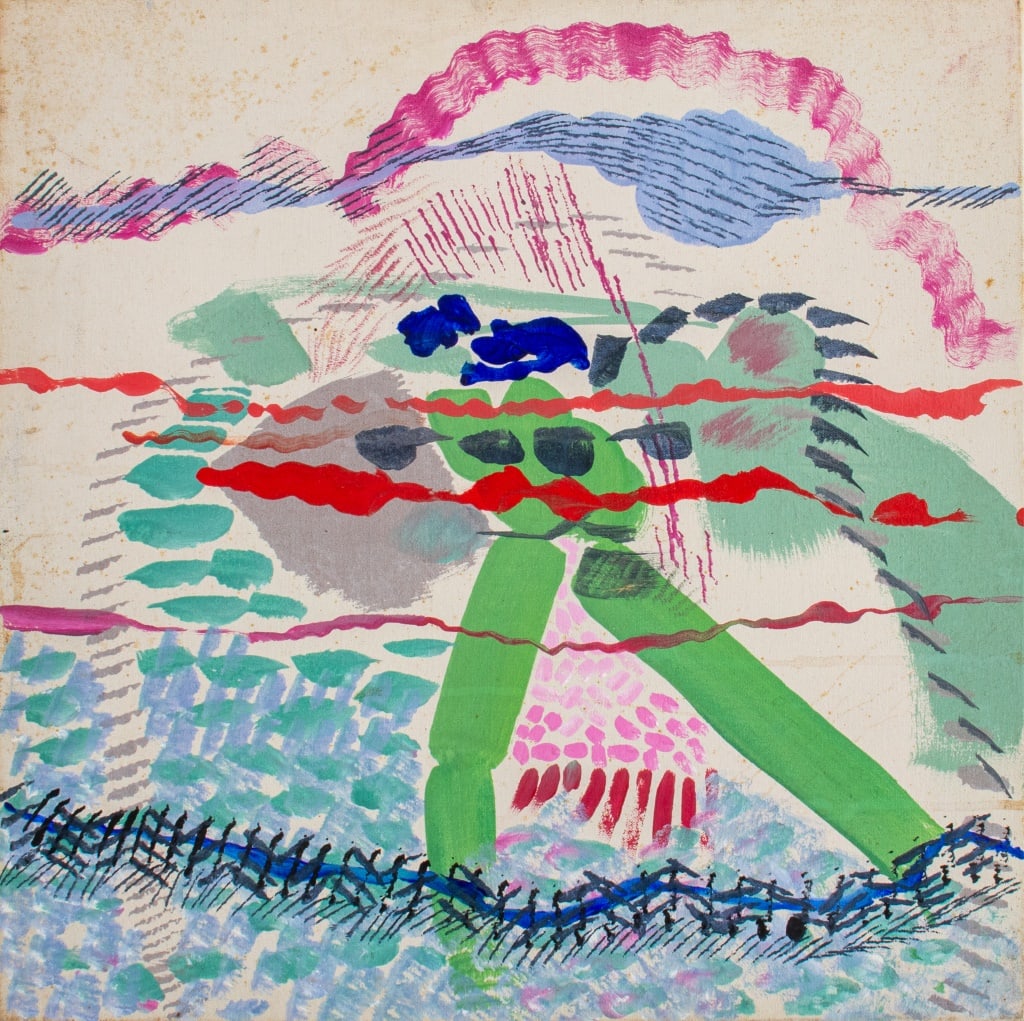 Eva Bouzard-Hui Abstract Composition Oil on Canvas (1 of 7)