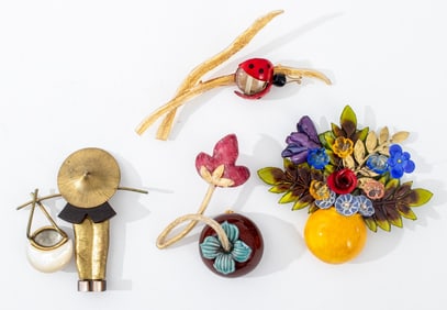 Fabrice Paris Costume Jewelry Brooches, 4