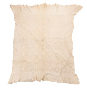 Knitted Cotton Open Weave Throw Blanket
