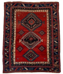 Persian Shiraz Qashqui Afshar Rug, 6' 6" x 5'