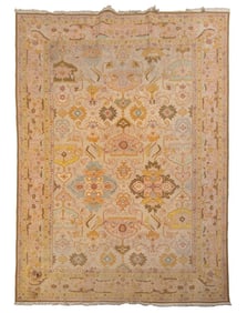 Persian Sultanabad Pink Carpet, 11' 7" x 8' 7"