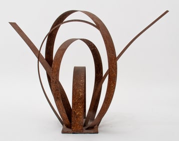 Geometric Abstract Metal Sculpture