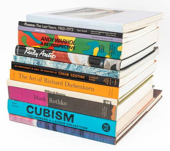Books on Modern and Postmodern Art and Artists, 12: Collection of Twelve Books on Modern and Postmodern Art and Artists, comprising: Grad, Bonnie Lee "Milton Avery", Rosenthal, Mark "Anselm Keifer", Alpine Fine Arts "Willem de Kooning", Lackey, Louana