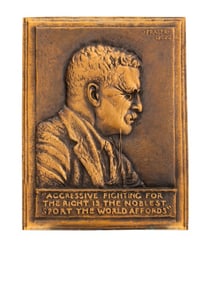 James Fraser Theodore Roosevelt Bronze Plaque