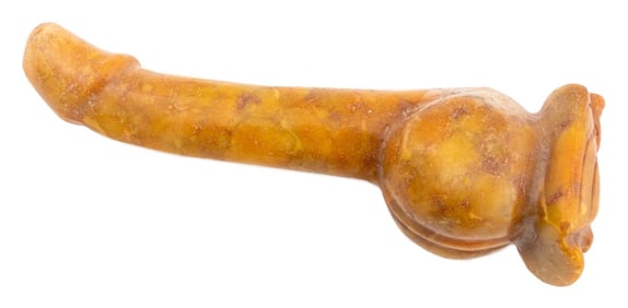 Chinese Yellow Jade Phallus Sculpture