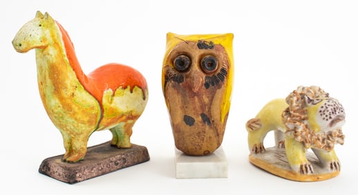 Italian Art Pottery Animal Sculptures, 3