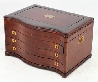 Reed and Barton Mahogany Silver Service Chest