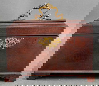 Victorian Mahogany Tea Caddy, 1860s