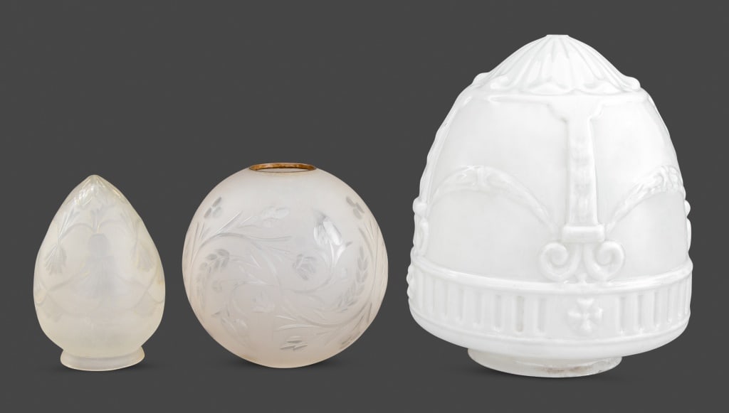 Art Deco Glass Lamp Shades, 3 (1 of 9)