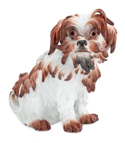 Meissen Porcelain Model of a Bolognese Terrier