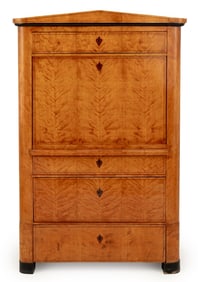 Swedish Biedermeier Satin Birch Escritoire