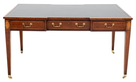 George III Inlaid Mahogany Partner's Desk