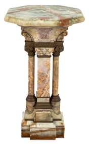 French Gilt Bronze Mounted Onyx Pedestal, 19th C.