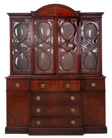 George III Style Mahogany Secretaire Bookcase