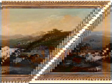 After Eugene Verboeckhoven "Passing the Brook" Oil