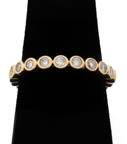 14K Yellow Gold Diamond Eternity Band