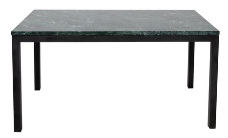 Green Marble Topped Patinated Metal Dining Table