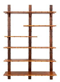 Faux Bamboo Wall-Mounted Shelving Unit