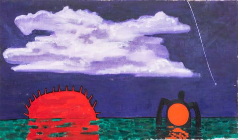 Domenick Capobianco Surrealist Ocean Scene Oil