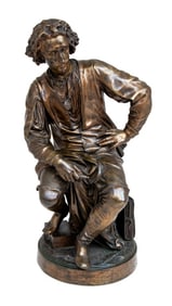 Jean Jules Salmson "Van Dyck" Patinated Bronze